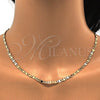 Gargantilla Basica 5.222.029.30 Oro Laminado, Diseño de Pave Mariner, Pulido, Tono Dorado (0.80 Gauge, 04 MM Thickness, 30 Inches Length)