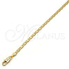 Gargantilla Basica 5.222.029.30 Oro Laminado, Diseño de Pave Mariner, Pulido, Tono Dorado (0.80 Gauge, 04 MM Thickness, 30 Inches Length)