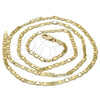 Gargantilla Basica 5.222.029.30 Oro Laminado, Diseño de Pave Mariner, Pulido, Tono Dorado (0.80 Gauge, 04 MM Thickness, 30 Inches Length)
