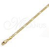 Gargantilla Basica 5.222.031.28 Oro Laminado, Diseño de Figaro, Diamantado, Tono Dorado (0.80 Gauge, 04 MM Thickness, 28 Inches Length)