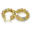 Argolla Pequeña 02.99.0030.25 Oro Laminado, Pulido, Tres Tonos