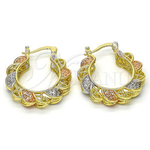 Argolla Pequeña 02.99.0030.25 Oro Laminado, Pulido, Tres Tonos