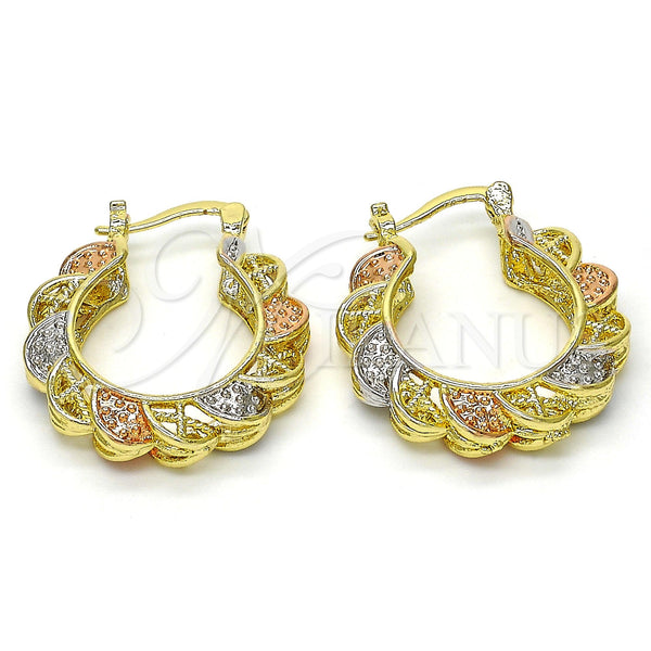 Argolla Pequeña 02.99.0030.25 Oro Laminado, Pulido, Tres Tonos