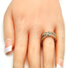 Anillo Multi Piedra 01.210.0045.8.09 Oro Laminado, con Blanca Zirconia Cubica, Pulido, Tono Dorado (Size 9)