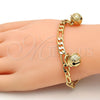 Pulsera de Dije 03.63.1778.08.GT Tono Dorado, Diseño de Cascavel, Pulido, Tono Dorado (160 Gauge, 06 MM Thickness, 8 Inches Length)