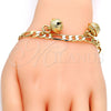 Pulsera de Dije 03.63.1778.08.GT Tono Dorado, Diseño de Cascavel, Pulido, Tono Dorado (160 Gauge, 06 MM Thickness, 8 Inches Length)