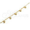 Tobillera de Dije 03.63.1778.10.GT Tono Dorado, Diseño de Cascavel, Pulido, Tono Dorado (160 Gauge, 06 MM Thickness, 10 Inches Length)