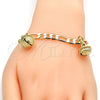 Pulsera de Dije 03.63.1780.08.GT Tono Dorado, Diseño de Cascavel, Pulido, Tono Dorado (160 Gauge, 06 MM Thickness, 8 Inches Length)