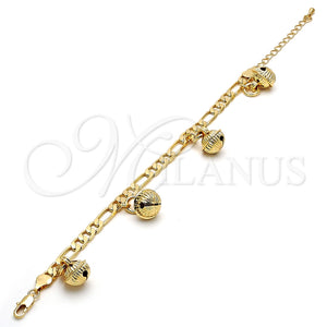 Pulsera de Dije 03.63.1780.08.GT Tono Dorado, Diseño de Cascavel, Pulido, Tono Dorado (160 Gauge, 06 MM Thickness, 8 Inches Length)