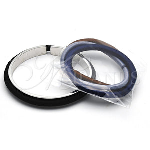 Aro Individual 07.192.0029.1 Rodio Laminado, Pulido, Rodinado (Grosor 08 MM, Talla Unica)