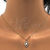 Collares con Dije 04.63.1325.18 Oro Laminado, Diseño de Estrella, con Opal Blanca y Micro Pave Blanca, Pulido, Tono Dorado (18 Pulgadas de Largo)