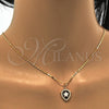 Collares con Dije 04.63.1325.18 Oro Laminado, Diseño de Estrella, con Opal Blanca y Micro Pave Blanca, Pulido, Tono Dorado (18 Pulgadas de Largo)