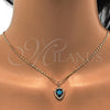 Collares con Dije 04.63.1325.2.18 Oro Laminado, Diseño de Estrella, con Opal Topacio Azul y Micro Pave Blanca, Pulido, Tono Dorado (18 Pulgadas de Largo)