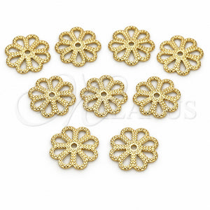 Cap 5.234.021.2 Oro Laminado, Diseño de Flor, Pulido, Tono Dorado