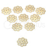 Cap 5.234.021.2 Oro Laminado, Diseño de Flor, Pulido, Tono Dorado