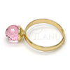 Anillo Multi Piedra 01.239.0006.8 Oro Laminado, Diseño de Bola, con Rose Swarovski Elements, Pulido, Tono Dorado (One size fits all)