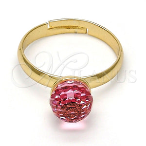 Anillo Multi Piedra 01.239.0006.8 Oro Laminado, Diseño de Bola, con Rose Swarovski Elements, Pulido, Tono Dorado (One size fits all)