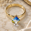Anillo Multi Piedra 01.239.0003.6 Oro Laminado, con Swarovski Elements Vitrail Light, Pulido, Tono Dorado (Talla Unica)