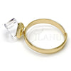 Anillo Multi Piedra 01.239.0003.8 Oro Laminado, con Swarovski Elements Heliotrope, Pulido, Tono Dorado (Talla Unica)
