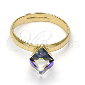 Anillo Multi Piedra 01.239.0003.8 Oro Laminado, con Swarovski Elements Heliotrope, Pulido, Tono Dorado (Talla Unica)