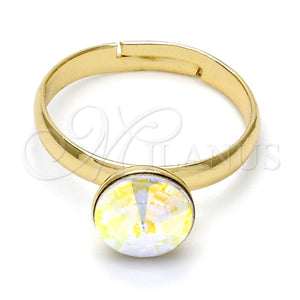 Anillo Multi Piedra 01.239.0009.9 Oro Laminado, con Aurore Boreale Swarovski Elements, Pulido, Tono Dorado (One size fits all)