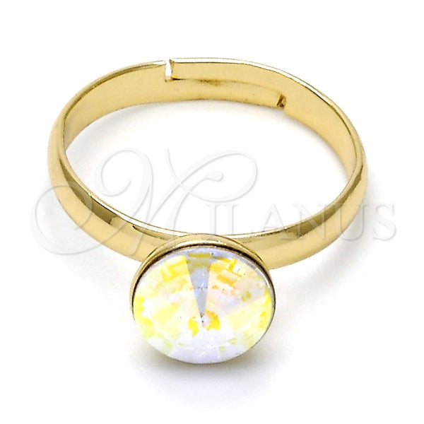 Anillo Multi Piedra 01.239.0009.9 Oro Laminado, con Aurore Boreale Swarovski Elements, Pulido, Tono Dorado (One size fits all)