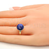 Anillo Multi Piedra 01.239.0001.8 Oro Laminado, con Tanzanite Swarovski Elements, Pulido, Tono Dorado (One size fits all)