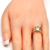Anillo Multi Piedra 01.239.0001.10 Oro Laminado, con Light Silk Swarovski Elements, Pulido, Tono Dorado (One size fits all)