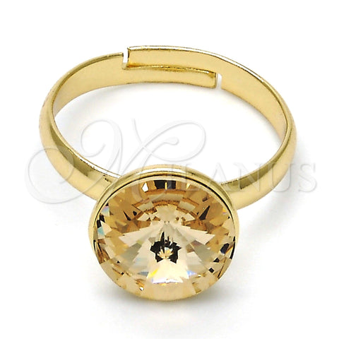 Anillo Multi Piedra 01.239.0001.10 Oro Laminado, con Light Silk Swarovski Elements, Pulido, Tono Dorado (One size fits all)