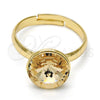 Anillo Multi Piedra 01.239.0001.10 Oro Laminado, con Light Silk Swarovski Elements, Pulido, Tono Dorado (One size fits all)