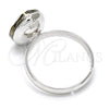 Anillo Multi Piedra 01.239.0008.5 Rodio Laminado, con Swarovski Elements Crystal Black Patina, Pulido, Rodinado (Talla Unica)