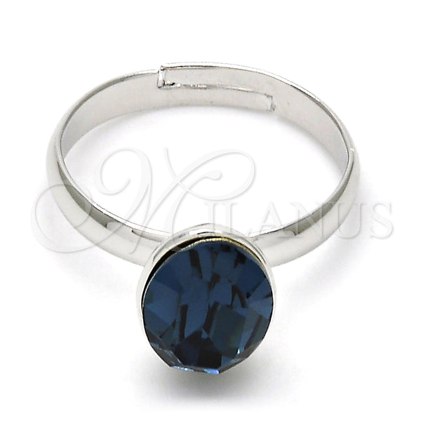 Anillo Multi Piedra 01.239.0004.4 Rodio Laminado, con Swarovski Elements Montana, Pulido, Rodinado (Talla Unica)