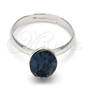 Anillo Multi Piedra 01.239.0004.4 Rodio Laminado, con Swarovski Elements Montana, Pulido, Rodinado (Talla Unica)