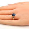 Anillo Multi Piedra 01.239.0004.5 Oro Laminado, con Montana Swarovski Elements, Pulido, Tono Dorado (One size fits all)