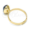 Anillo Multi Piedra 01.239.0004.5 Oro Laminado, con Montana Swarovski Elements, Pulido, Tono Dorado (One size fits all)