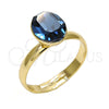 Anillo Multi Piedra 01.239.0004.5 Oro Laminado, con Montana Swarovski Elements, Pulido, Tono Dorado (One size fits all)