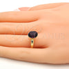 Anillo Multi Piedra 01.239.0004.7 Oro Laminado, con Amethyst Zirconia Cubica, Pulido, Tono Dorado (One size fits all)