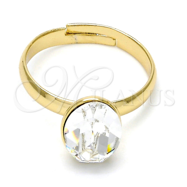 Anillo Multi Piedra 01.239.0004.8 Oro Laminado, con Crystal Swarovski Elements, Pulido, Tono Dorado (One size fits all)