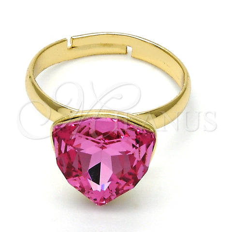 Anillo Multi Piedra 01.239.0005.8 Oro Laminado, con Rose Swarovski Elements, Pulido, Tono Dorado (One size fits all)
