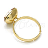 Anillo Multi Piedra 01.239.0005.10 Oro Laminado, con Golden Shadow Swarovski Elements, Pulido, Tono Dorado (One size fits all)
