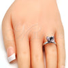 Anillo Multi Piedra 01.239.0007.5 Rodio Laminado, Diseño de Mariposa, con Swarovski Elements Rosaline, Pulido, Rodinado (Talla Unica)