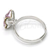 Anillo Multi Piedra 01.239.0007.5 Rodio Laminado, Diseño de Mariposa, con Swarovski Elements Rosaline, Pulido, Rodinado (Talla Unica)