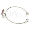 Aro Individual 07.239.0006.2 Oro Laminado Blanco, con Swarovski Elements Cyclamen Opal, Pulido, Rodinado (Grosor 02 MM, Talla Unica)