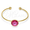Aro Individual 07.239.0012 Oro Laminado, con Rose Swarovski Elements, Pulido, Tono Dorado (02 MM Thickness, One size fits all)