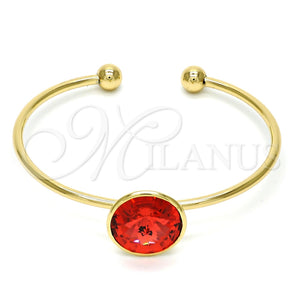 Aro Individual 07.239.0012.1 Oro Laminado, con Padparadscha Swarovski Elements, Pulido, Tono Dorado (02 MM Thickness, One size fits all)