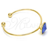 Aro Individual 07.239.0012.2 Oro Laminado, con Blue Shade Swarovski Elements, Pulido, Tono Dorado (02 MM Thickness, One size fits all)