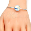 Aro Individual 07.239.0012.5 Rodio Laminado, con Swarovski Elements Aurore Boreale, Pulido, Rodinado (Grosor 02 MM, Talla Unica)