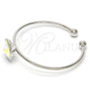 Aro Individual 07.239.0012.5 Rodio Laminado, con Swarovski Elements Aurore Boreale, Pulido, Rodinado (Grosor 02 MM, Talla Unica)
