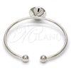 Aro Individual 07.239.0012.5 Rodio Laminado, con Swarovski Elements Aurore Boreale, Pulido, Rodinado (Grosor 02 MM, Talla Unica)