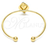 Aro Individual 07.239.0006.10 Oro Laminado, con Swarovski Elements Light Turquoise, Pulido, Tono Dorado (Grosor 02 MM, Talla Unica)